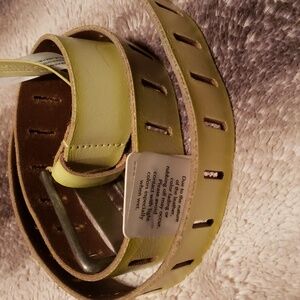 Free people green leather Jona belt s/m